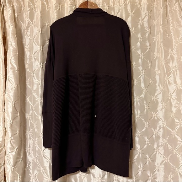 Lululemon Sit In Lotus Wrap Knit Cardigan Sweater Black Cherry Purple - Picture 5 of 15